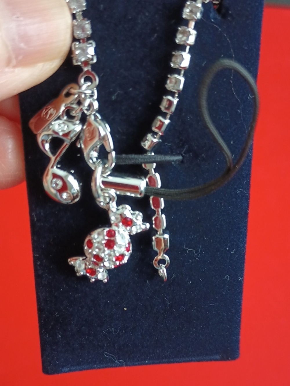 Swarovski Silver-Tone Crystal Chain Bracelet with Charm - Picture 4 of 13
